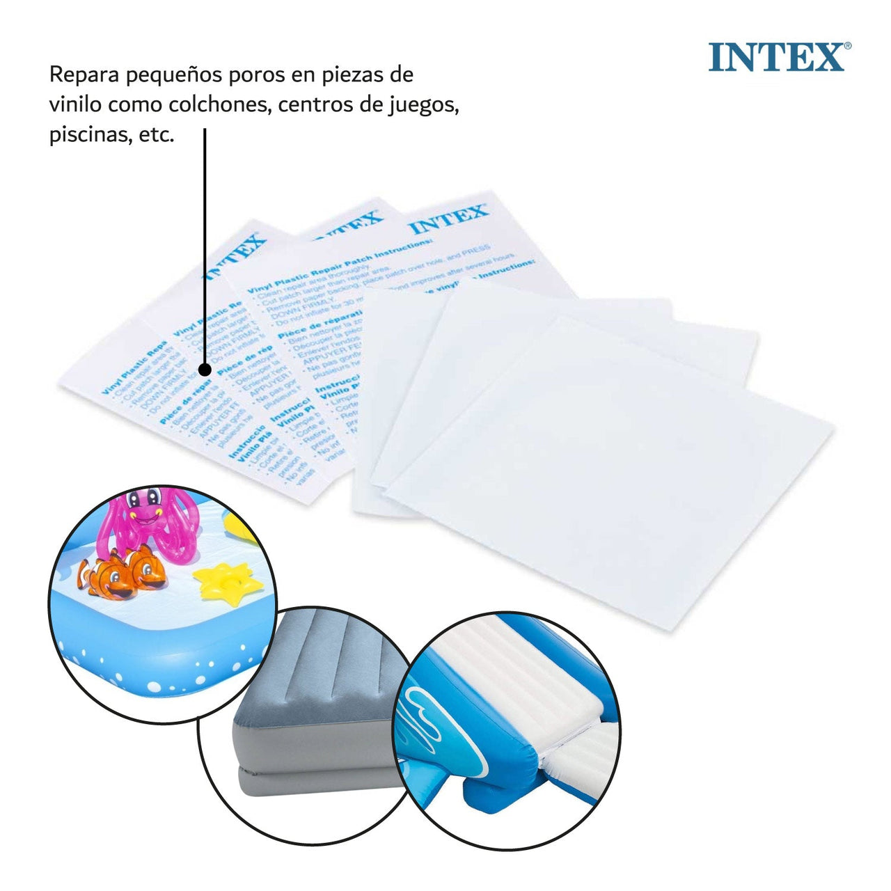 Set De Reparación Parches Adhesivos Para Inflable Intex