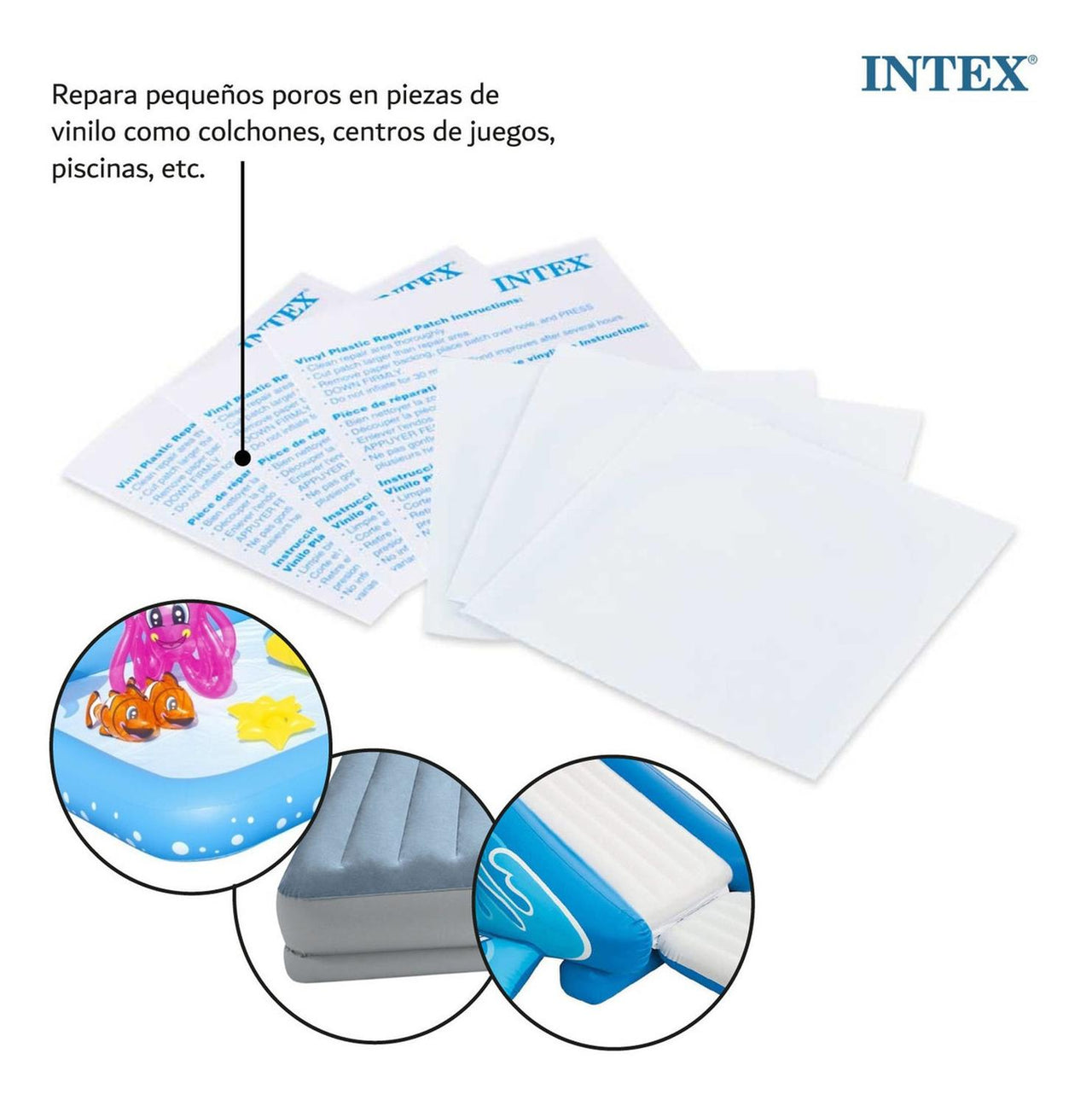 Set De Reparación Parches Adhesivos Para Inflable Intex