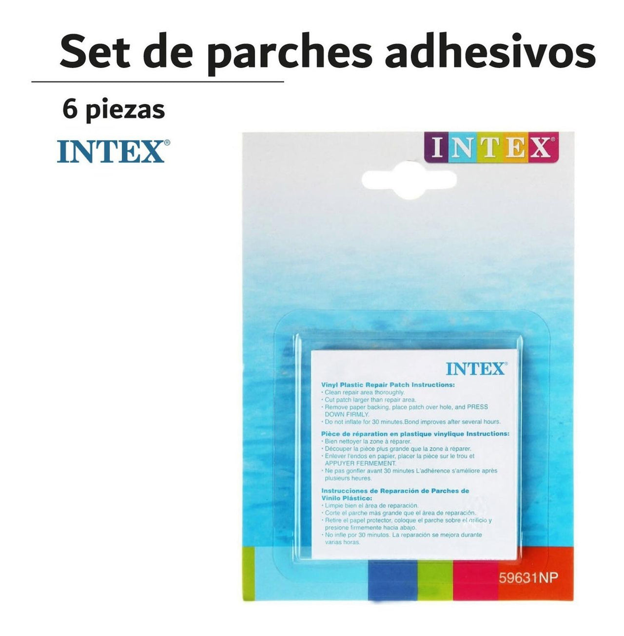 Set De Reparación Parches Adhesivos Para Inflable Intex