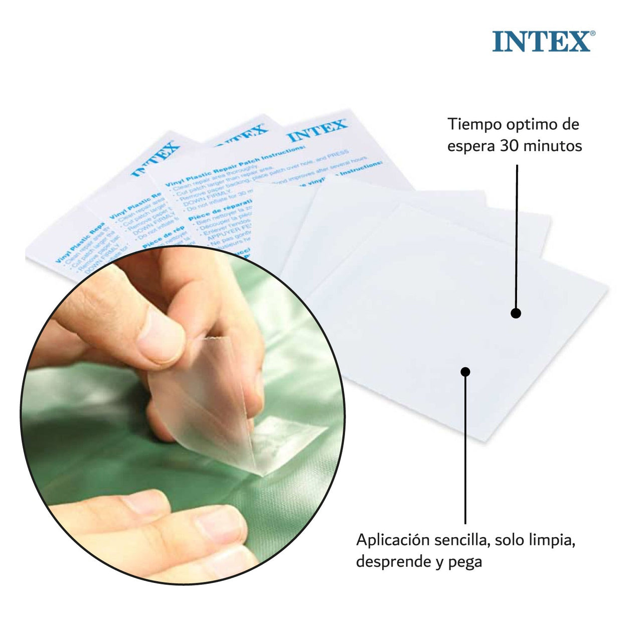 Set De Reparación Parches Adhesivos Para Inflable Intex