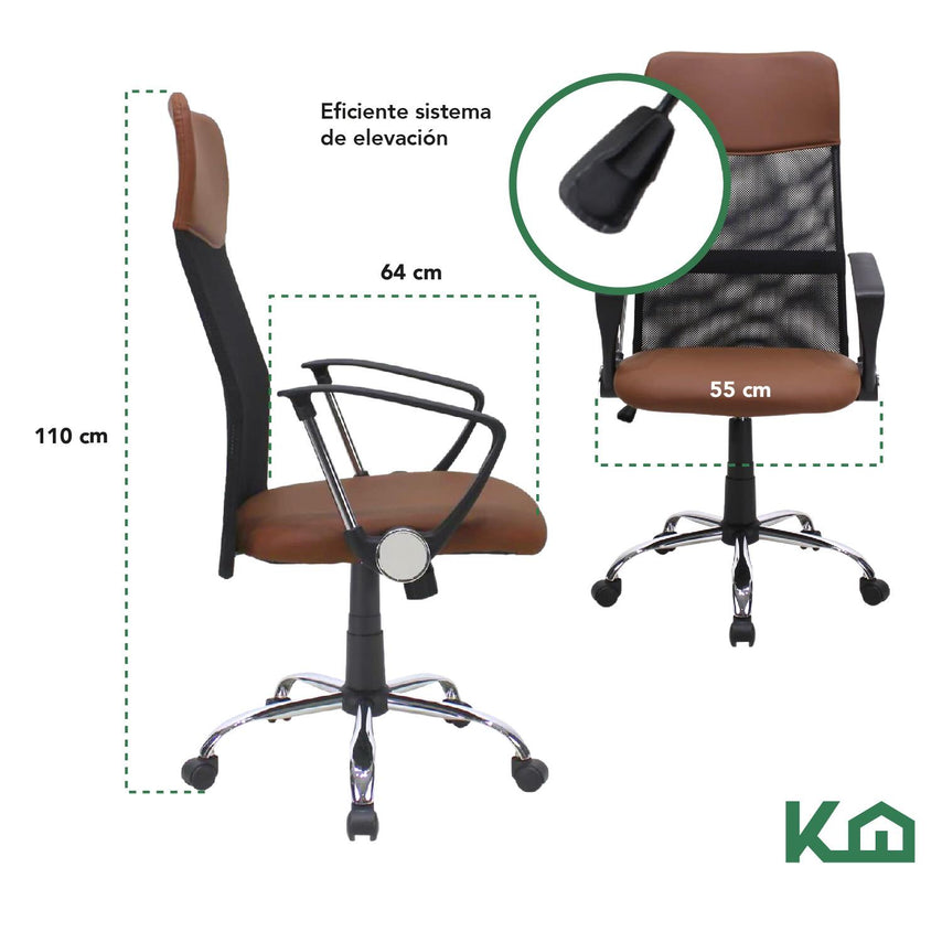 Set Mesa Escritorio + Silla Ejecutiva Mesch Pcv Kit OficinaCOMBO - KINGSMAN - 29