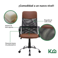 Set Mesa Escritorio + Silla Ejecutiva Mesch Pcv Kit OficinaCOMBO - KINGSMAN - 29