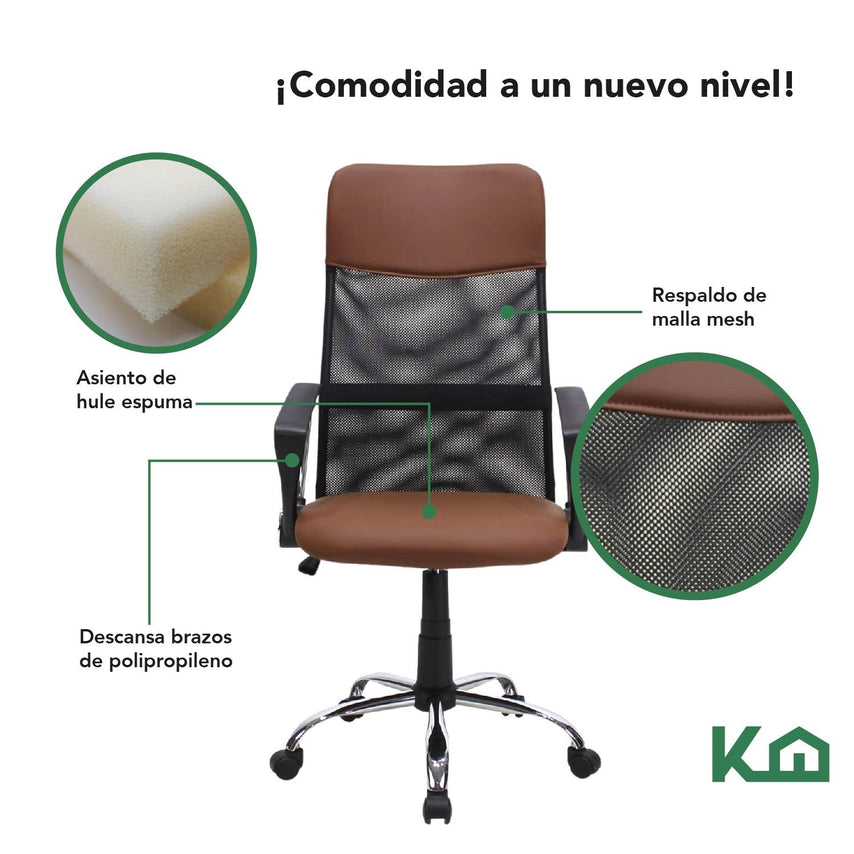 Set Mesa Escritorio + Silla Ejecutiva Mesch Pcv Kit OficinaCOMBO - KINGSMAN - 29