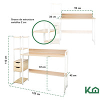 Set Mesa Escritorio + Silla Ejecutiva Mesch Pcv Kit OficinaCOMBO - KINGSMAN - 29