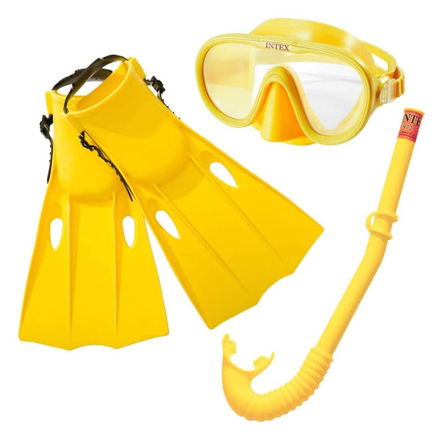 Set Snorkel Tubo Mascara Aletas Buceo Piscina Alberca Intex55655 - INTEX