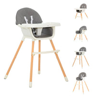 Silla Alta Bebe Para Comer Altura Ajustable Y Charola 4 En 1BAMBYHSEAT003DG