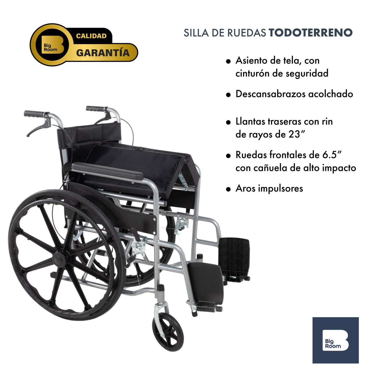 Silla De Ruedas Ligera Plegable Traslado Compacta Con Freno