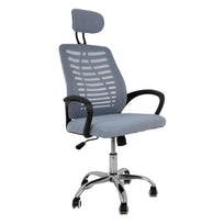 Silla Ejecutiva con Respaldo Reclinable Gris Mesh OficinaKHSOG