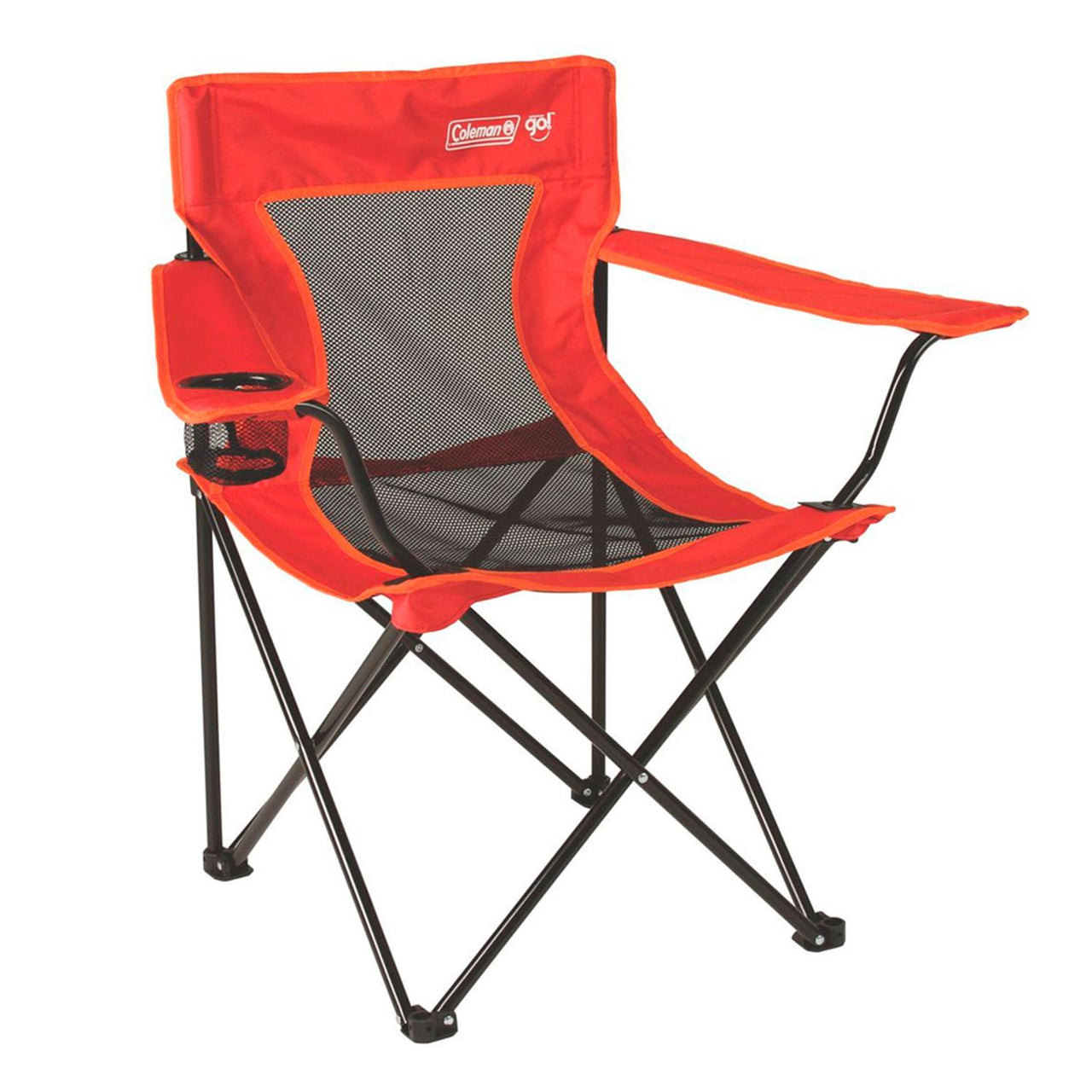 Silla Mallla Con Descansa Brazos Roja 4 Piezas Go Coleman