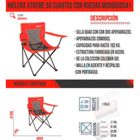 Silla Mallla Con Descansa Brazos Roja 4 Piezas Go ColemanCOMBO - COLEMAN - 05