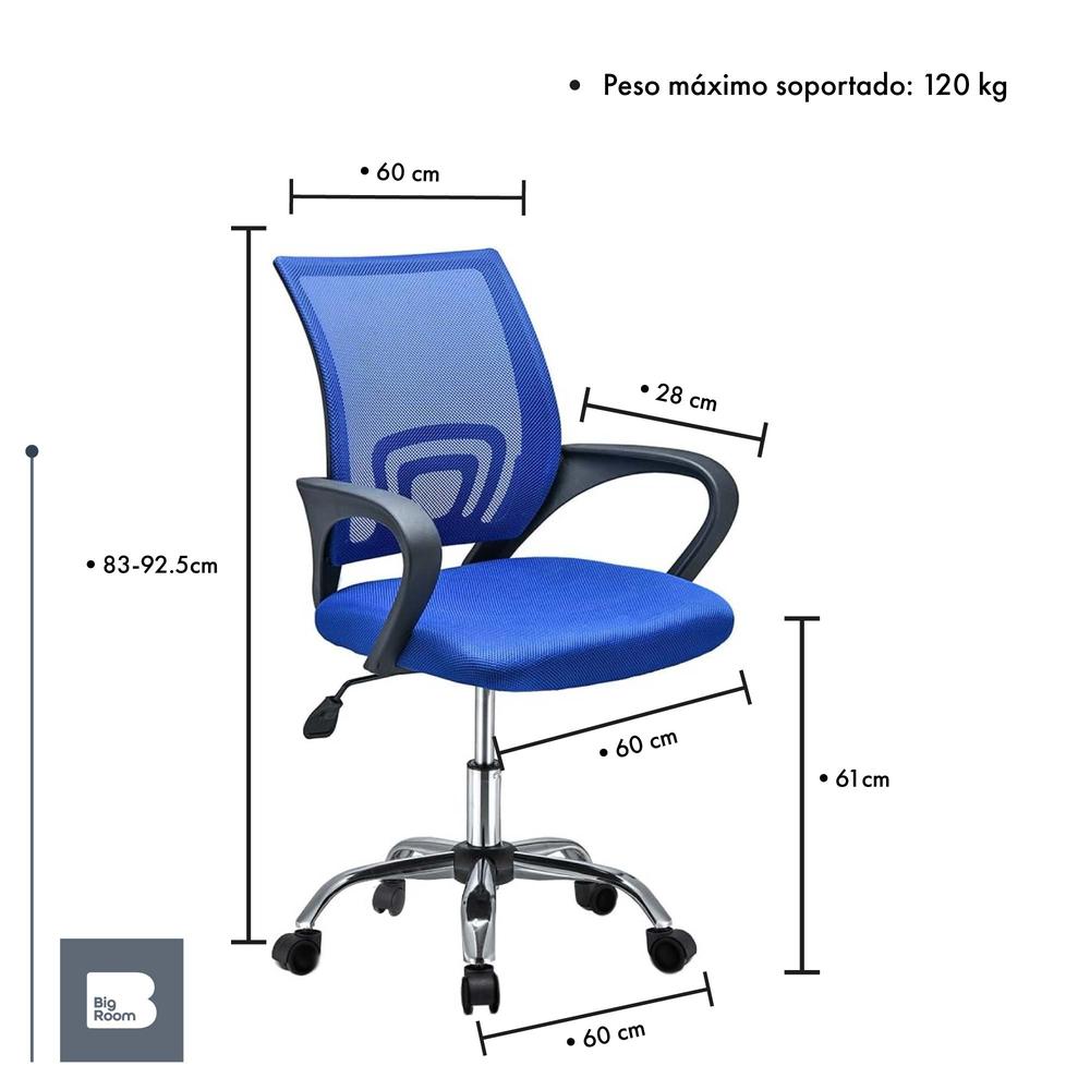 Silla Oficina Ejecutiva Ergonomica Mesh Respaldo Giro 360