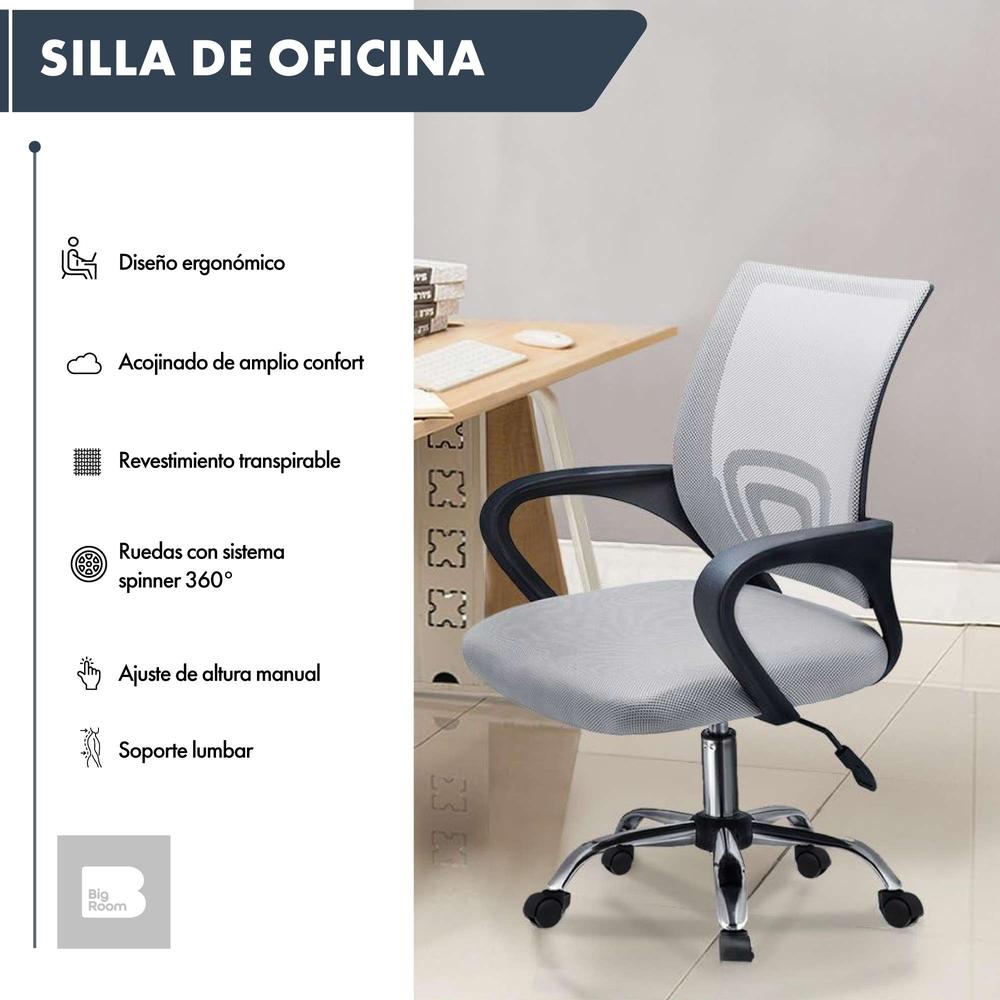 Silla Oficina Ejecutiva Ergonomica Mesh Respaldo Giro 360