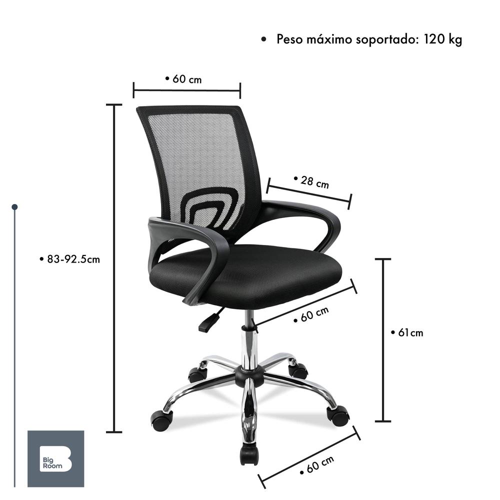 Silla Oficina Ejecutiva Ergonomica Mesh Respaldo Giro 360