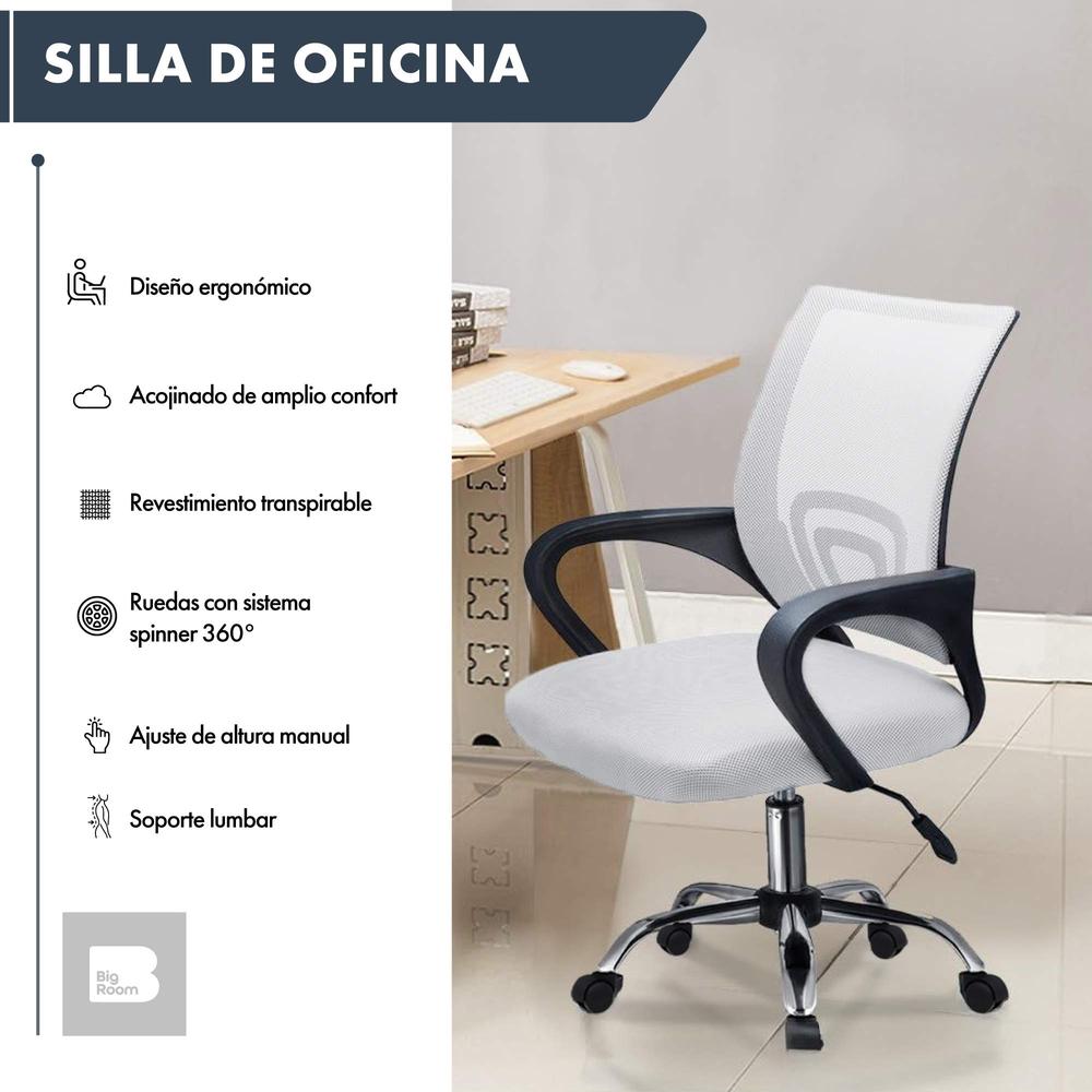 Silla Oficina Ejecutiva Ergonomica Mesh Respaldo Giro 360