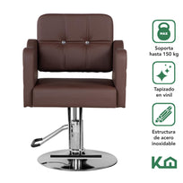 Silla Sillon Barbero Estetica Hidraulico Ajustable MarronKHSBCM