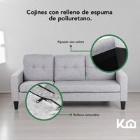 Thumbnail for Silla Sofá Sala Esquinera Izquierda Sillón Reversible Madera