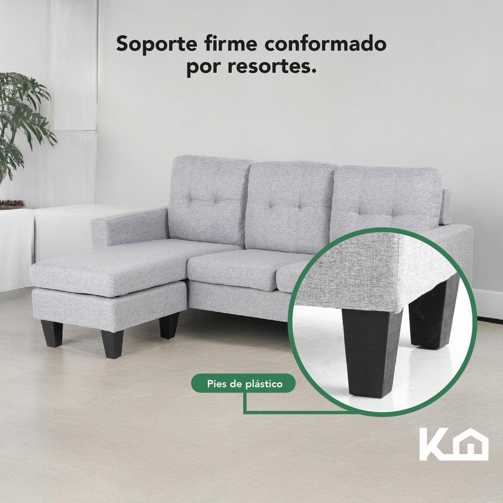 Silla Sofá Sala Esquinera Izquierda Sillón Reversible Madera