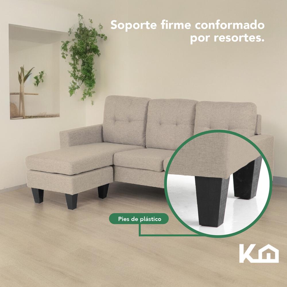 Silla Sofá Sala Esquinera Izquierda Sillón Reversible Madera