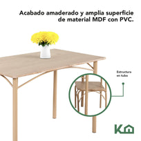 Sillas De Comedor y Mesa Metal Cocina Cafeteria RestauranteKHMESAX4SMC