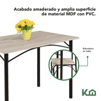 Sillas De Comedor y Mesa Metal Cocina Cafeteria RestauranteKHMESAX4SMC