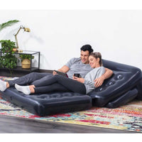 Thumbnail for Sillón Cama Inflable Posiciones 5 en 1 Color Negro 188 x 152 x 64 cm 75055 Bestway