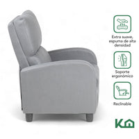 Thumbnail for Sillon Reclinable Reposet Sofa Individual Tela Moderno Sala