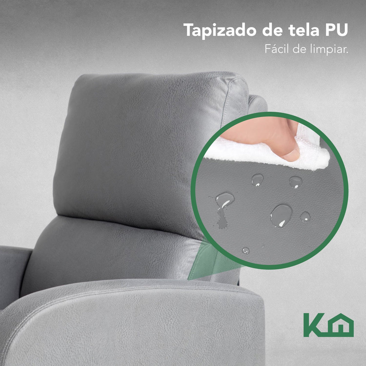 Sillon Reclinable Reposet Sofa Individual Tela Moderno Sala