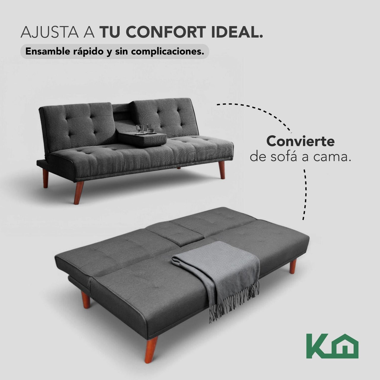 Sofá Cama Plegable Silla Reclinable Sillón Sala Moderna