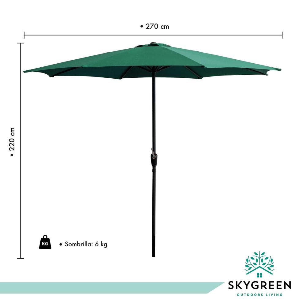 Sombrilla Para Exterior Jardin Playa 2.7mts Acero Reforzada