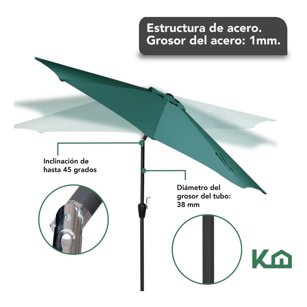 Sombrilla Para Jardin Playa Angulo De Inclinacion Kit 4 Pzas