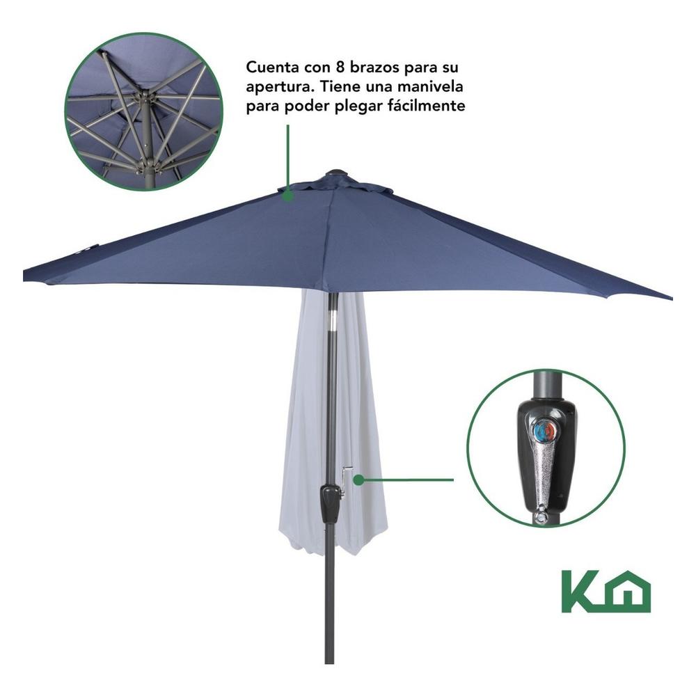 Sombrilla Para Jardin Playa Angulo De Inclinacion Kit 4 Pzas