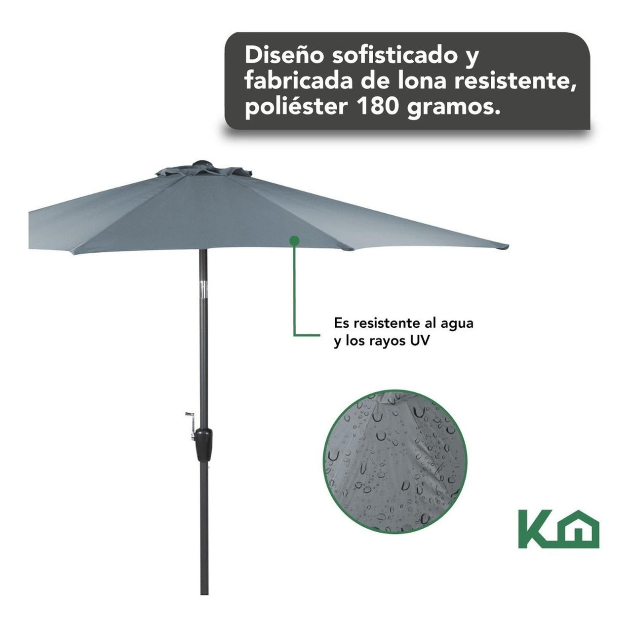 Sombrilla Para Jardin Playa Con Angulo Inclinacion 2 Piezas