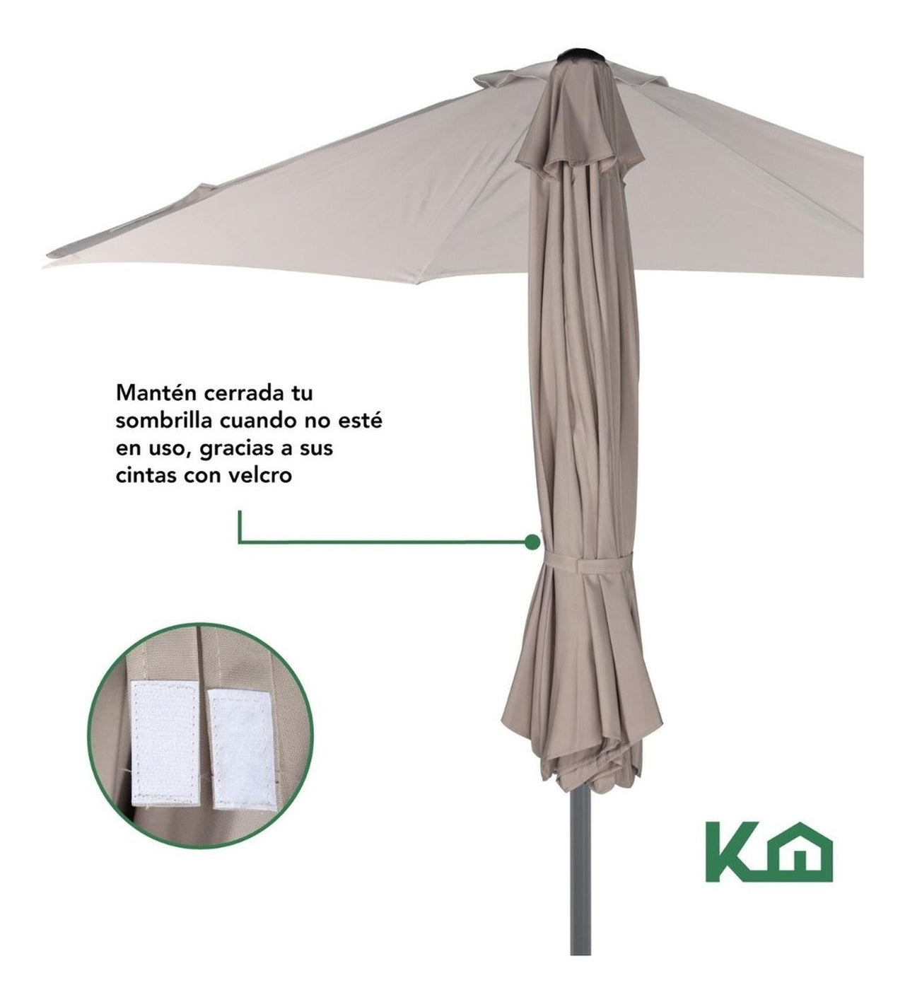 Sombrilla Para Jardin Playa Con Angulo Inclinacion 2 Piezas