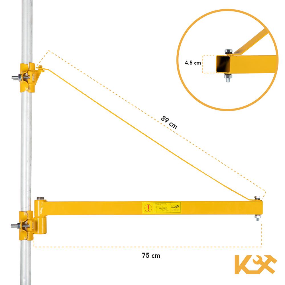 Soporte para Polipasto Con Giro 180 Grados 1000 Kg Largo 75 cm Hst1000750 KINGSMAN