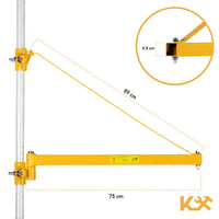 Thumbnail for Soporte para Polipasto Con Giro 180 Grados 1000 Kg Largo 75 cm Hst1000750 KINGSMAN