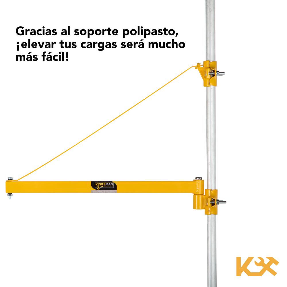 Soporte para Polipasto Con Giro 180 Grados 1000 Kg Largo 75 cm Hst1000750 KINGSMAN