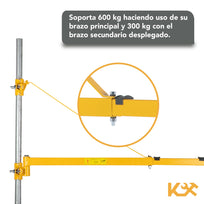 Soporte para Polipasto Con Giro 180 Grados Capacidad 300 - 600 Kg Largo 110 cm Kingsman274440