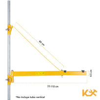 Soporte para Polipasto Con Giro 180 Grados Capacidad 300 - 600 Kg Largo 110 cm Kingsman274440