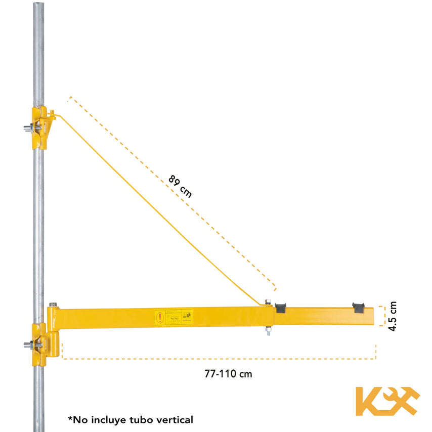 Soporte para Polipasto Con Giro 180 Grados Capacidad 300 - 600 Kg Largo 110 cm Kingsman274440