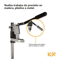 Soporte Vertical Base Convertir Taladro Banco + Prensa MorsaCOMBO - KINGSMAN - 48