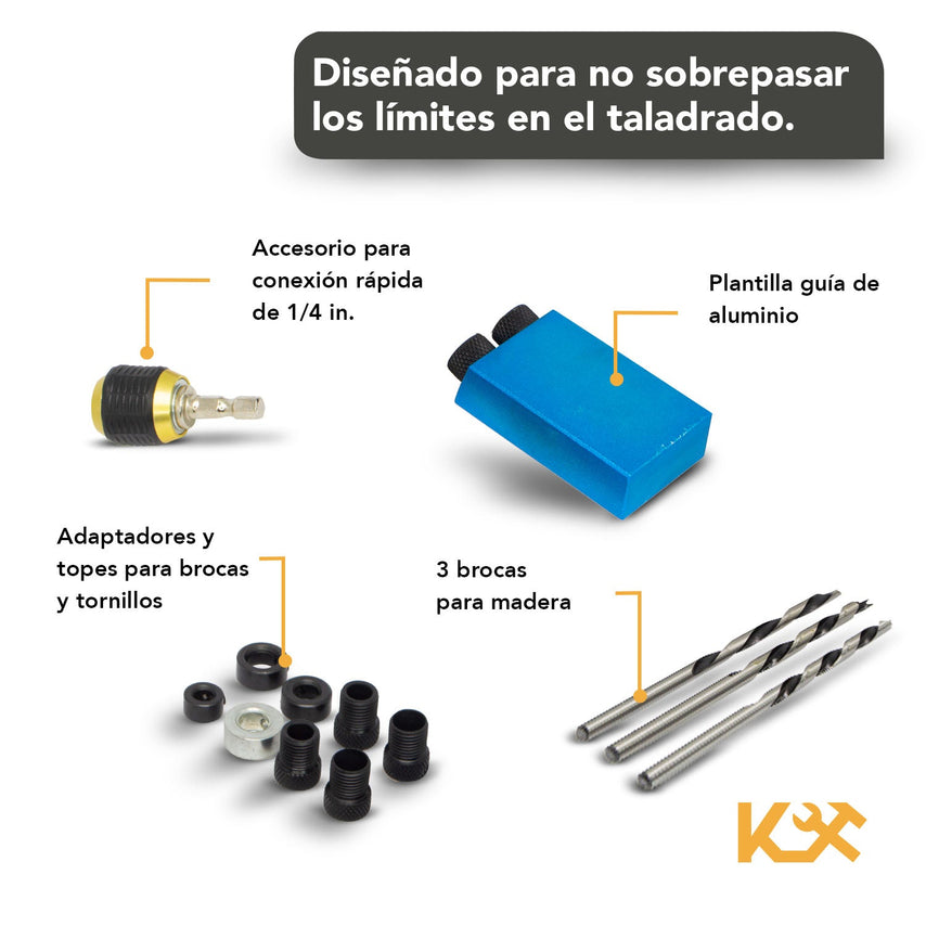 Taladro Accesorios Plantilla Juego de 18 Piezas 300241 Kingsman300241