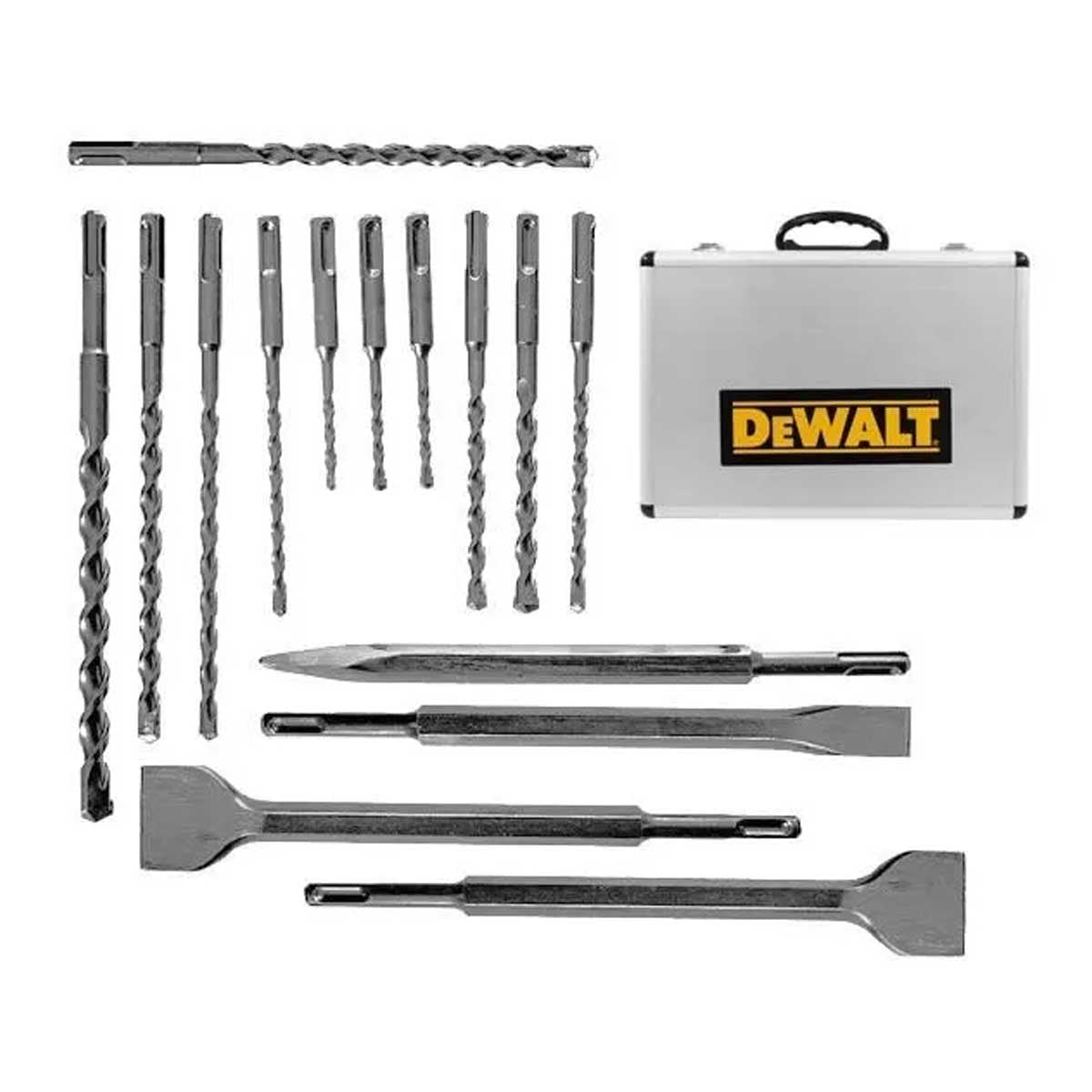 Taladro Rotomartillo D25260k Set 15 Brocas Y Cinceles Dewalt