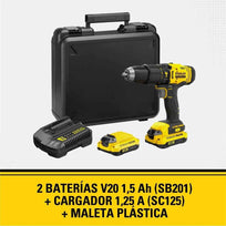 Taladro Rotomartillo Hammer Drill + Bateria Cargador StanleySCD711C2K - STA