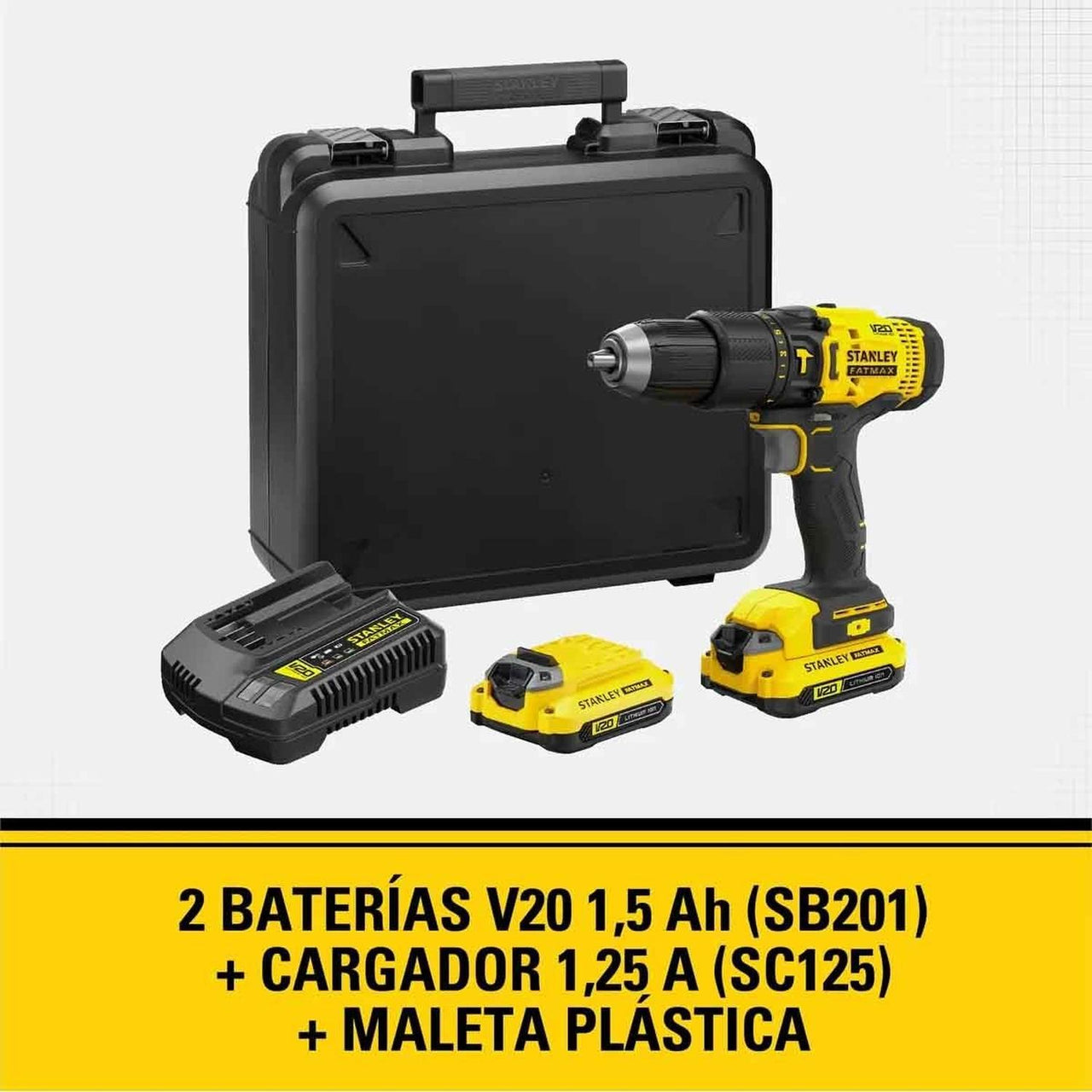 Taladro Rotomartillo Hammer Drill + Bateria Cargador Stanley