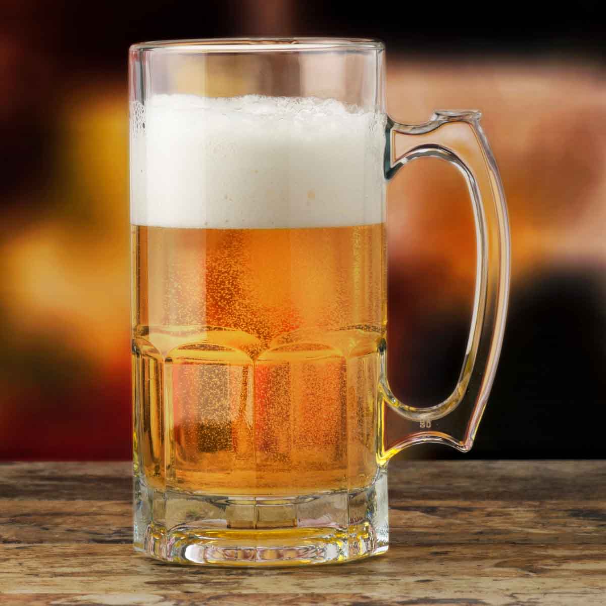 Tarro Cervecero Clasico Mega Vaso 33oz 1l Bar 12pzas Crisa