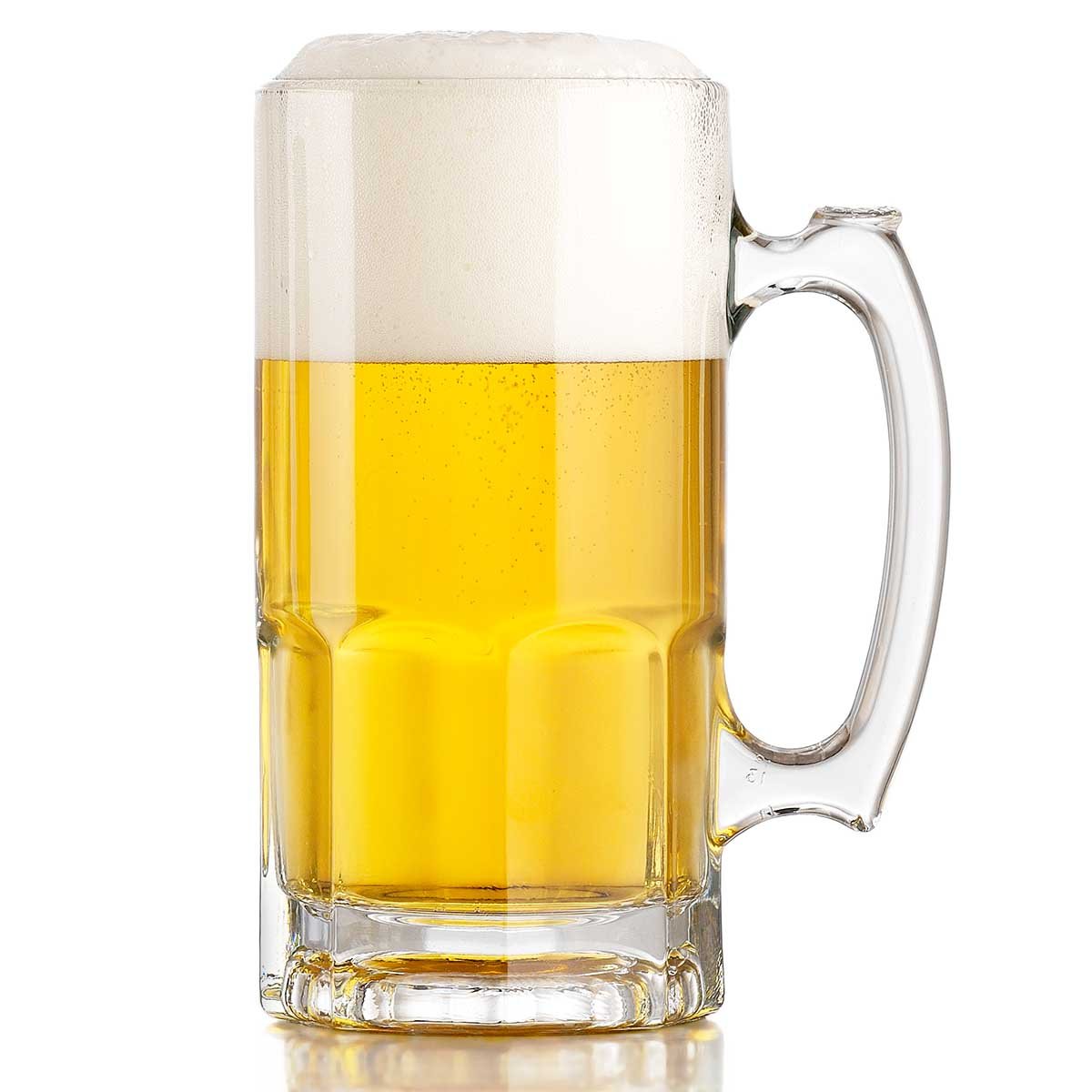 Tarro Cervecero Clasico Mega Vaso 33oz 1l Bar 12pzas Crisa