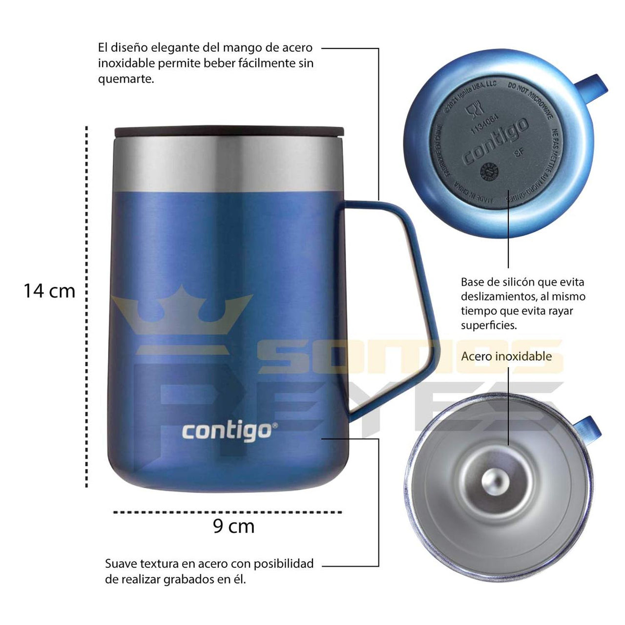 Taza Termica Termo Contigo Rambler + Tapa Caliente Frio 14oz