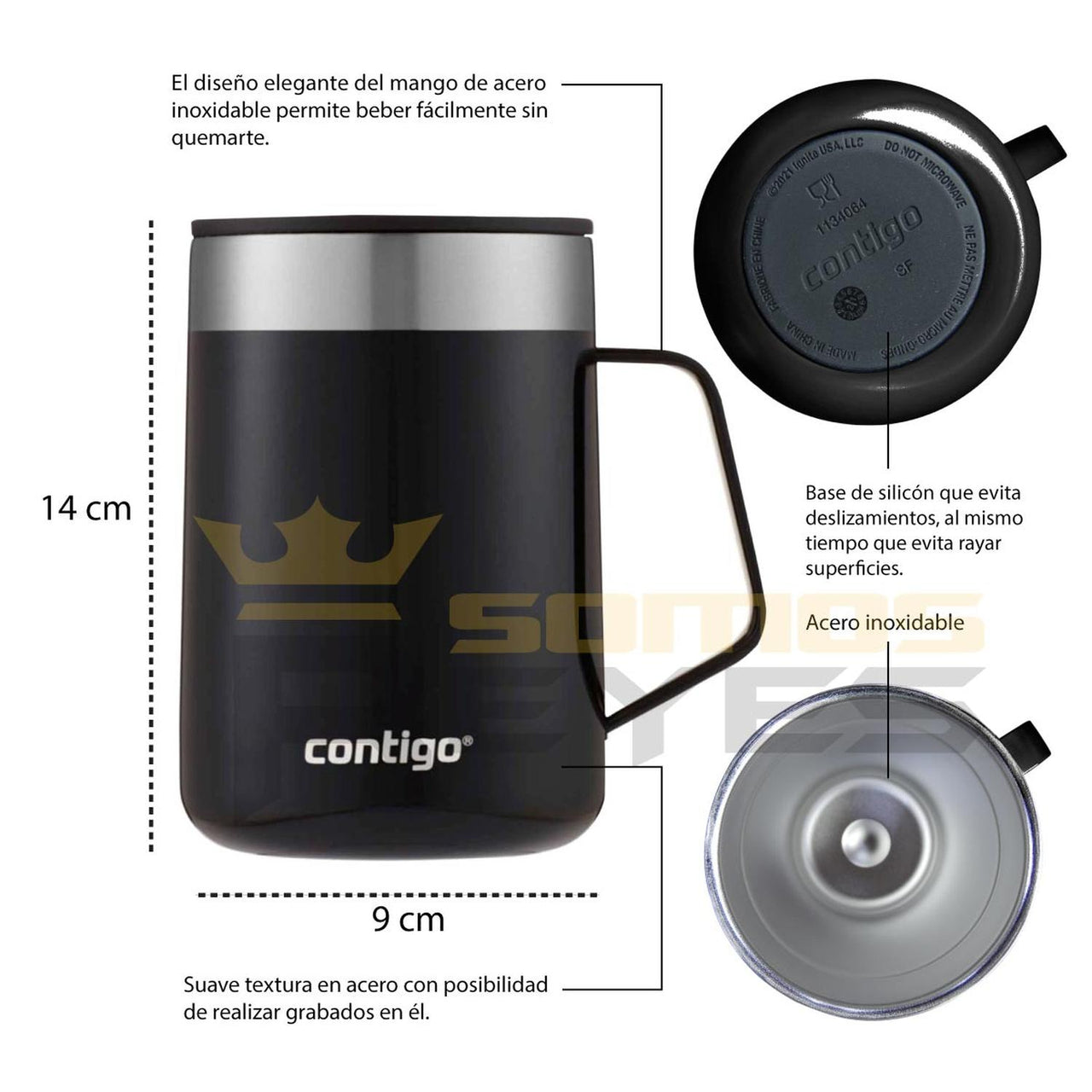 Taza Termica Termo Contigo Rambler + Tapa Caliente Frio 14oz