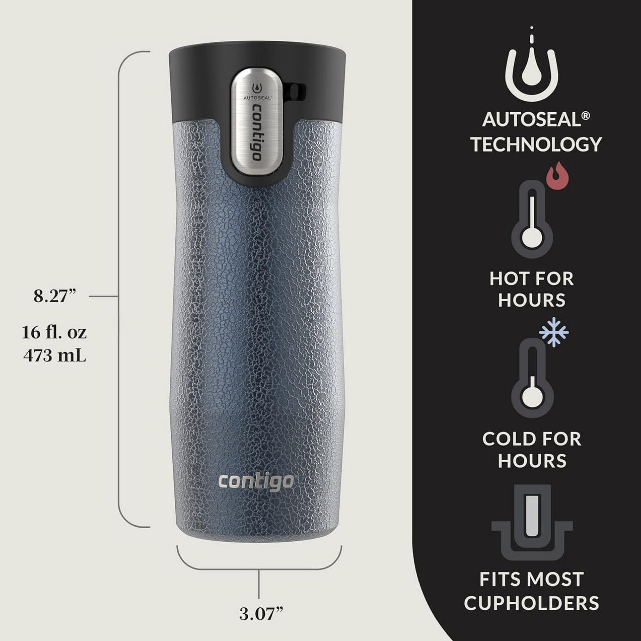 Termo 16 Oz Acero Inoxidable Autoseal WestLoop 3.0 Contigo