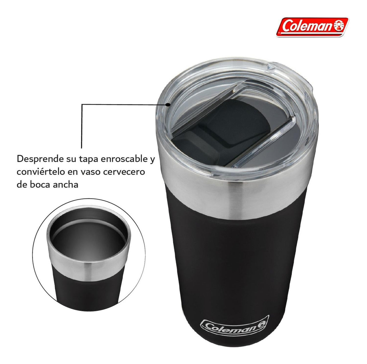 Termo Acero Inoxidable Coleman 592 ML. Vaso Cervecero